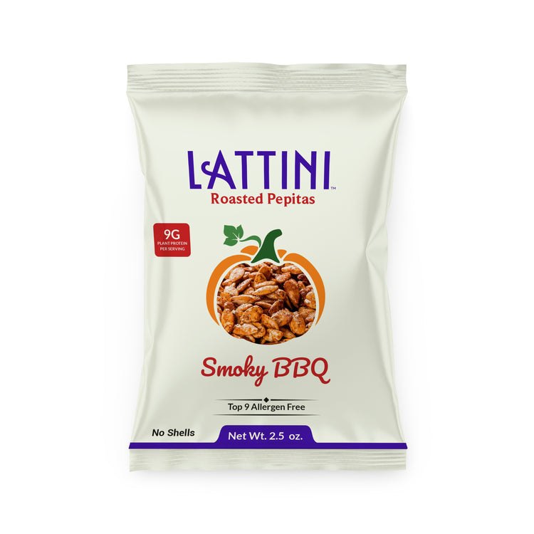 Lattini Smoky BBQ Roasted Pepitas 2.5 oz bag