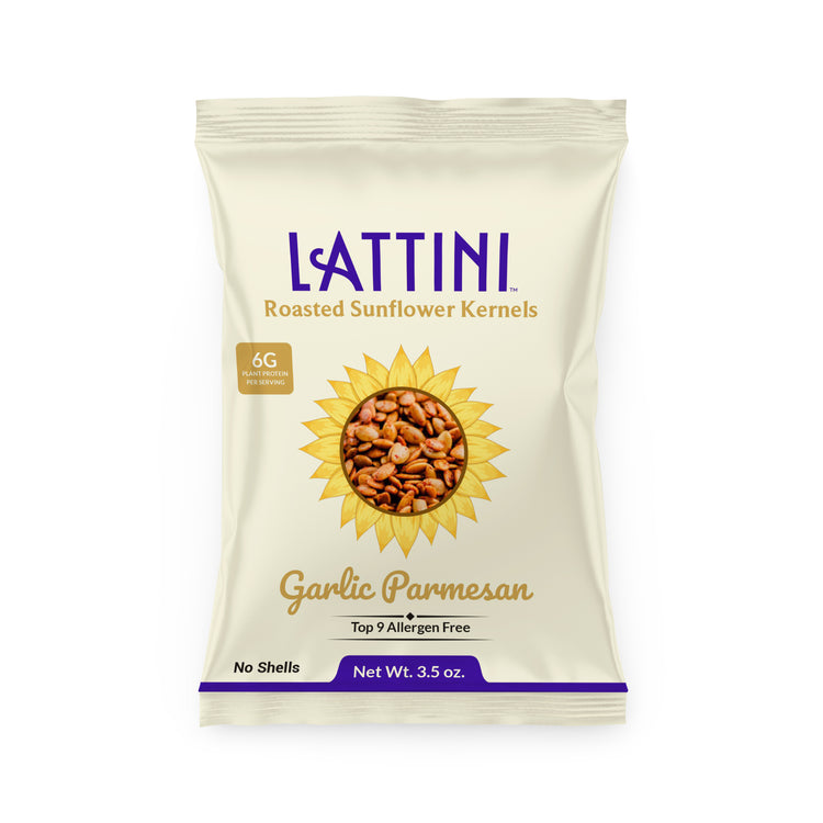 Lattini Garlic Parmesan Roasted Sunflower Kernels 3.5 oz bag
