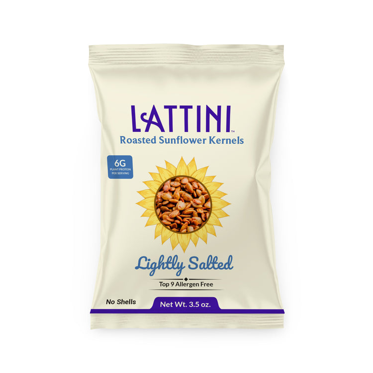 Lattini Lightly Salted Roasted Sunflower Kernels 3.5 oz bag